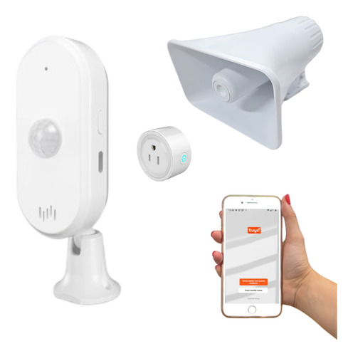 Alarma Sirena Wifi 30w Con Sensor Movimiento App Alexa