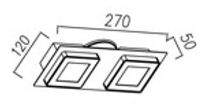 Imagen 2 de 9 de Aplique Pared Interior 2 Luces Led Benny Candil 8,4w 220v