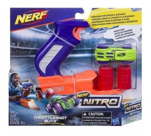 Imagem 1 de 3 de Brinquedo Nerf Nitro Throttleshot Lançador De Carro C0780