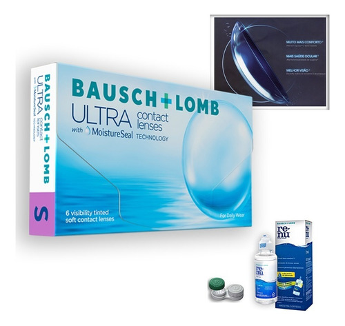 Lentes De Contato Ultra Hidrogel Mensal + 16hs De Uso Grau Esférico -11,00 Miopia