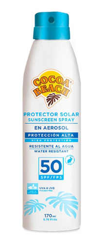 Protector Solar Cocoa Beach Fps Factor 50 X170ml Aerosol