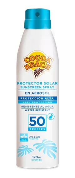 Protector Solar Bloqueador Fps 50 Spray 170ml Cocoa Beach