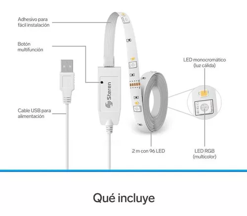 Foco LED USB, 5 W Steren Tienda en Línea