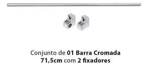 Barra Para Utensílios De Cozinha 59,5 Cm Aço Cromado