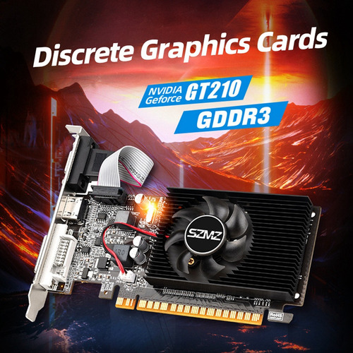 Tarjeta Gráfica Szmz Gt210 De 1 G Con Puerto Vi Compatible C