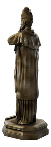 Estátua São João Nepomuceno - Mártir Do Segredo Da Confissão Cor Cor Ouro Velho