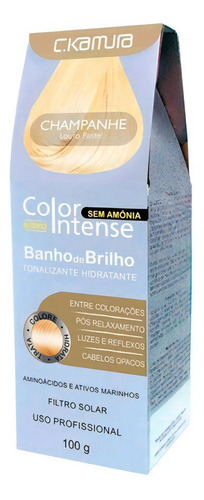 Kit Tonalizante C.Kamura  Banho de Brilho Tonalizante C.Kamura Color Intense Champanhe 100g tom champanhe para cabelo