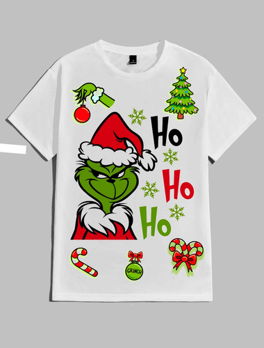 Remera Navidad Niños Unisex - El Grinch Fiestas #k