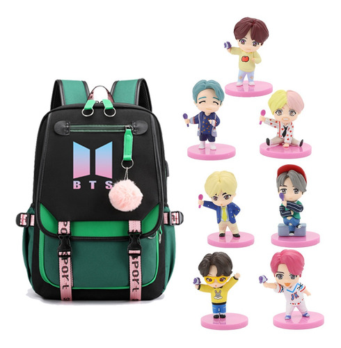 Mochilas Bts Maletas, Bolsos Bts Y 7 Muñecas