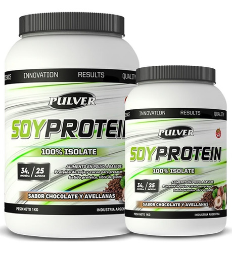 2 Soy Protein 1 Kg Pulver S/ Tacc Proteína Soja S/ Azucar