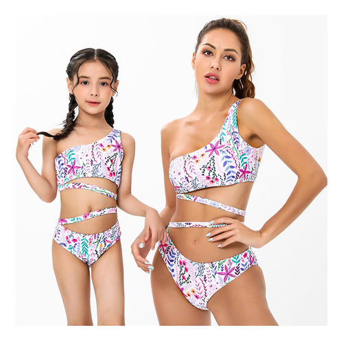 Traje De Baño Para Padres E Hijos, Bikini Dividido, Nuevo Bi