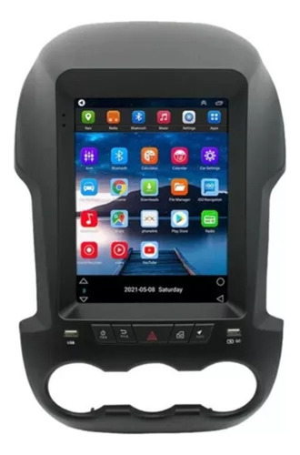 Radio Tesla Ford Ranger 9.7 2013/2017 Instalada Extrafull Negro