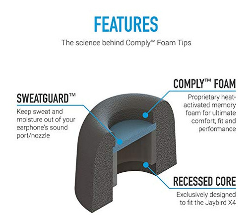 Puntas De Espuma Viscoelástica Comply Ultra Premium Jaybird