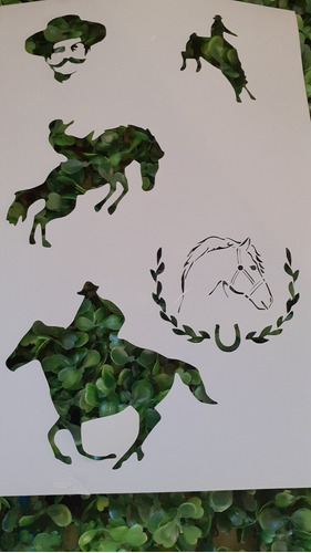 Stencil Caballos Surtidos Modelos Pequeños 