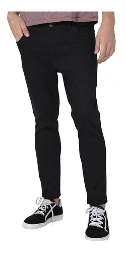 Calça Aeropostale Jeans Masculina Slim Pockets Black Preta