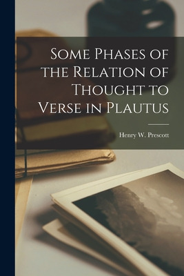 Libro Some Phases Of The Relation Of Thought To Verse In ...