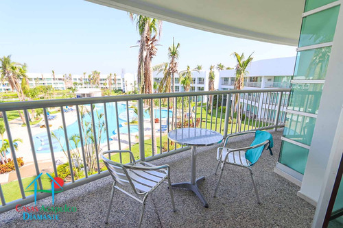 Cad Mayan Lakes 3 302. Terraza Con Vista A Los Jardines Y Albercas