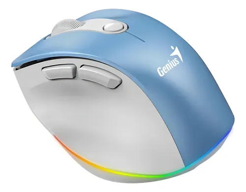 Mouse Genius Inalambrico Bt Recargable Ergo 9000s Pro Color Light Blue
