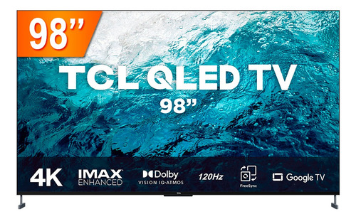 Comando de voz Smart Tv Qled 98 Google Tv Uhd 4k Tcl 98c735