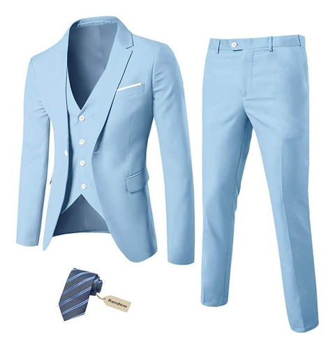 Conjunto De Traje Ajustado De 3 Piezas Para Hombre