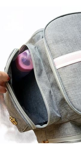 Bolsa Mochila Maternidade Bebê Costas Luxo Rosa