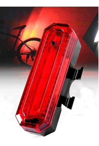 Luz Led Bicicleta Recargable Usb Trasera