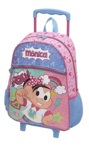 Mochila De Rodinha Infantil Monica Super G Pacific