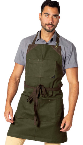 Under Ny Sky Delantal Verde Bosque Lona Resistente Mmg