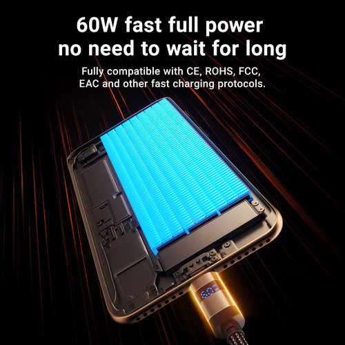 Cable Usb C Acefast C1503 60w Led Zinc Envío Incl.