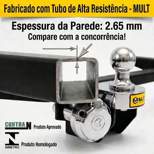 Engate Reboque Gol G5 G6 G7 G8 2009 A 2024 C/ Inmetro | Frete grátis