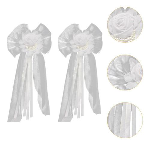 2 Uds. De Lazos Pew Para Boda, Decoraciones 30 Cm X 55 Cm