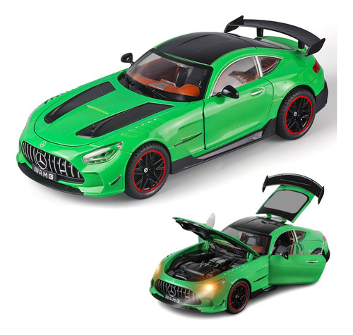 Benz Amg Gtr Miniautos Metal Coche Con Luces Y Sonido 1/18