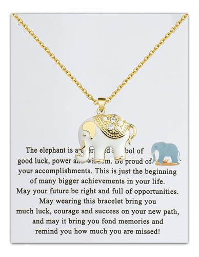 Collar Collar De Elefante  Regalo De Buena Suerte  Elefante