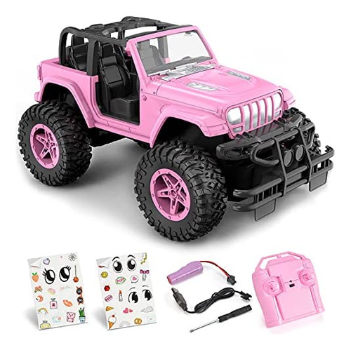 Juguete A Control Remoto Nqd Diseño Jeep Rosa2