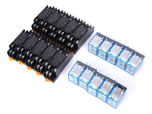 Relé De 8 Pines Y Base, 10 Unidades, Bobina Electrónica De A