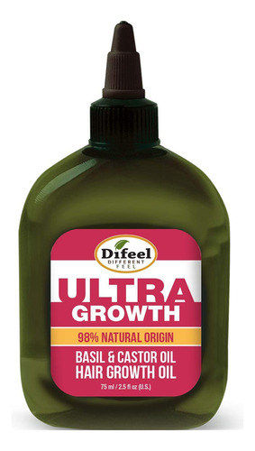Difeel Ultra Hair Growth Oil Infundido Con Albahaca Y Aceit.