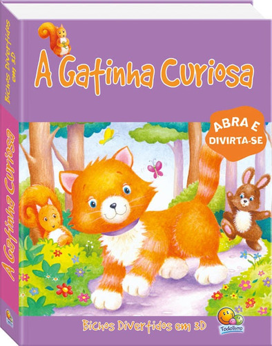 Livro Bichos Divertidos Em 3d: A Gatinha Curiosa