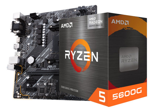 Kit Upgrade Amd Ryzen 5 5600g, Placa Mae A520m-e Prime Asus,