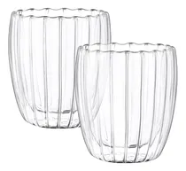 Comprar Set 2 Pocillos Doble Pared Vidrio 150ml Hudson Vasos Cristal