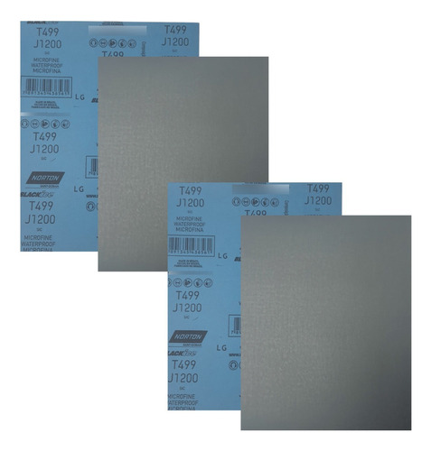 Kit Lixa 1200 D' Agua Superfina Para Polimento 2 Unidades Quantidade De Cascalhos 0