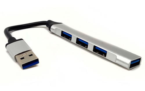 Hub Multipuertos Usb 3.0 Carcaza Aluminio 4 Puertos Fino