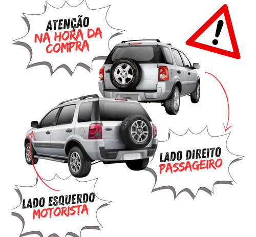 Retrovisor Ecosport 2003 2004 2005 06 A 2012 Elétrico Preto