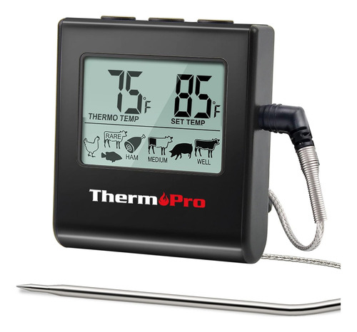 Termómetro Digital Para Carne Thermopro Tp16 Con Pantalla Lc