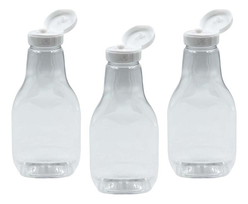 Botella Pet Squeeze 250 Ml Con Tapa Flip Top Liner X 100