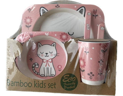 Set Vajilla Bambu 5 Piezas - Bebés Y Niños