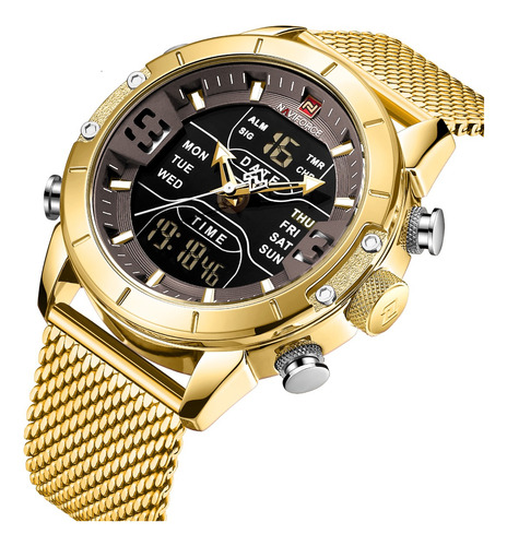 Reloj Pulsera Naviforce Militar Deportivo De Cuarzo P/hombre