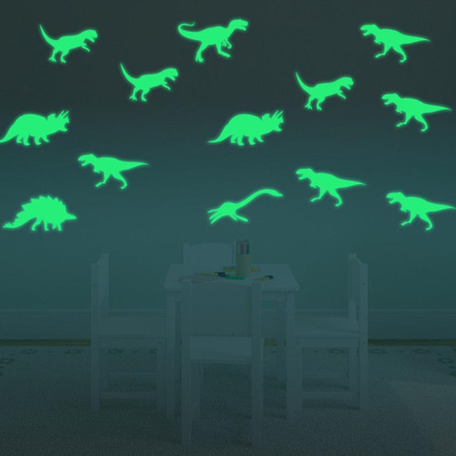 Etiquetas De Pared De Tejado Oscuridad 9x Dinosaurio