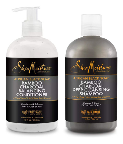 Shea Moisture Champú Y Acondicionador | Jabón Negro Afric.