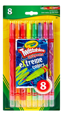 Crayola Twistables - Juego De Lapices De Colores Extremos, 8