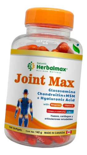 Glucosamina Condroitina Msm Ácido Hialurónico Joint Max X100